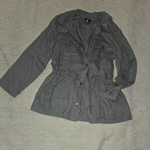 Nicole Miller Charcoal Utility Jacket